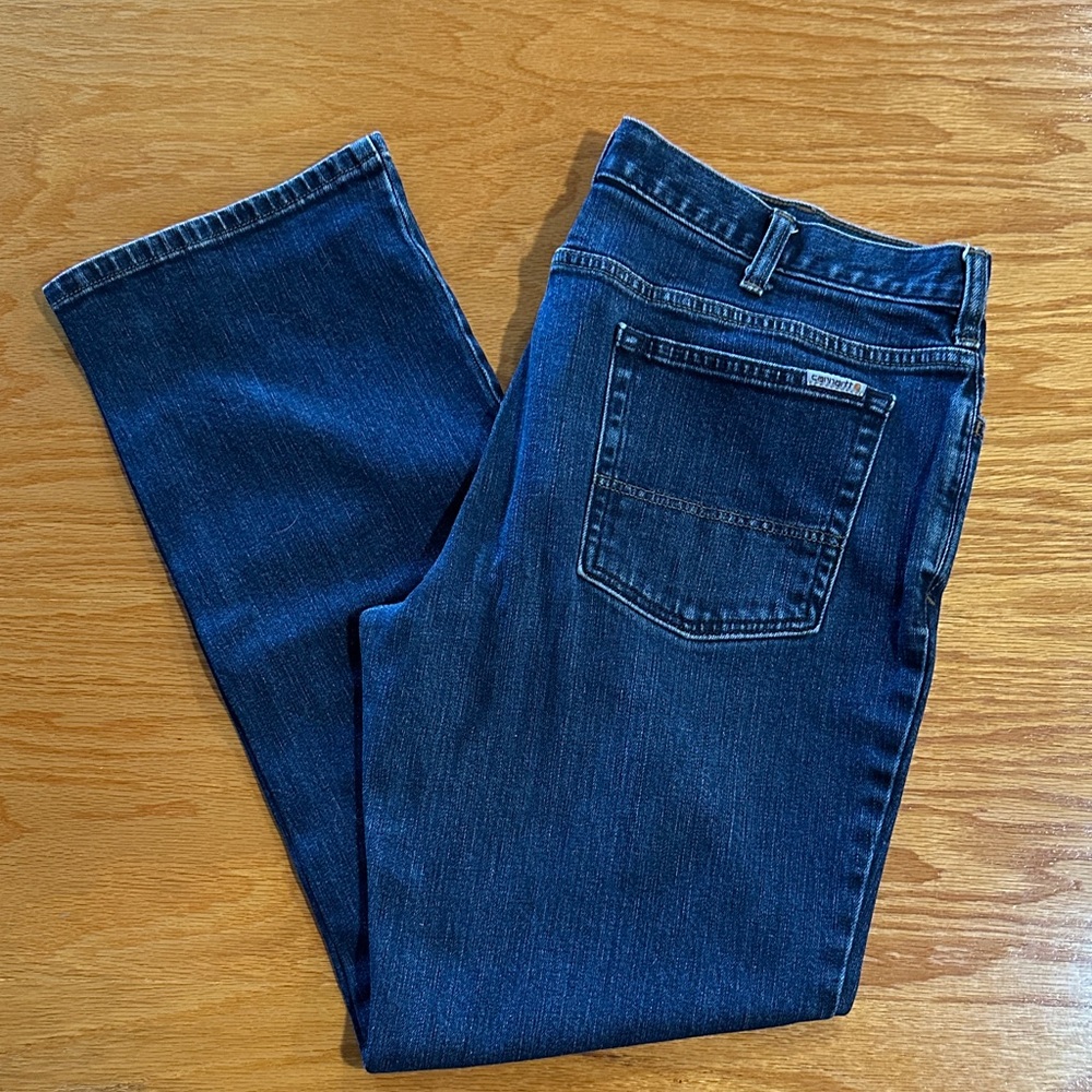 Carhartt Women's Deep Blue Straight Leg Jeans